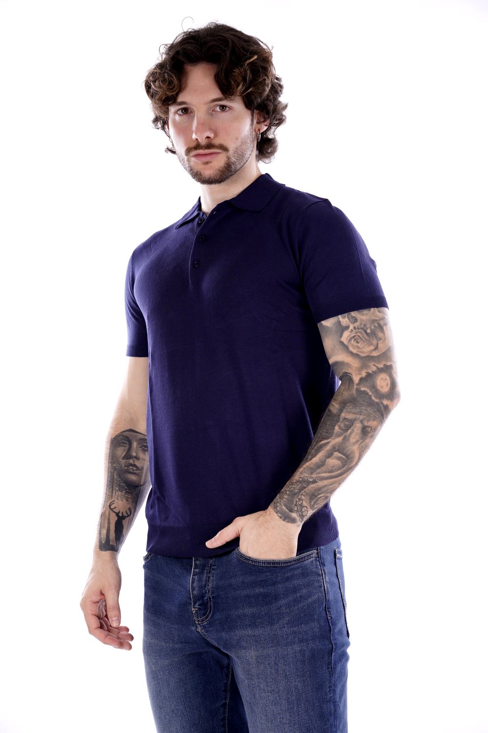 Polo GIANNI LUPO da Uomo - blu GL511S-S25BLU
