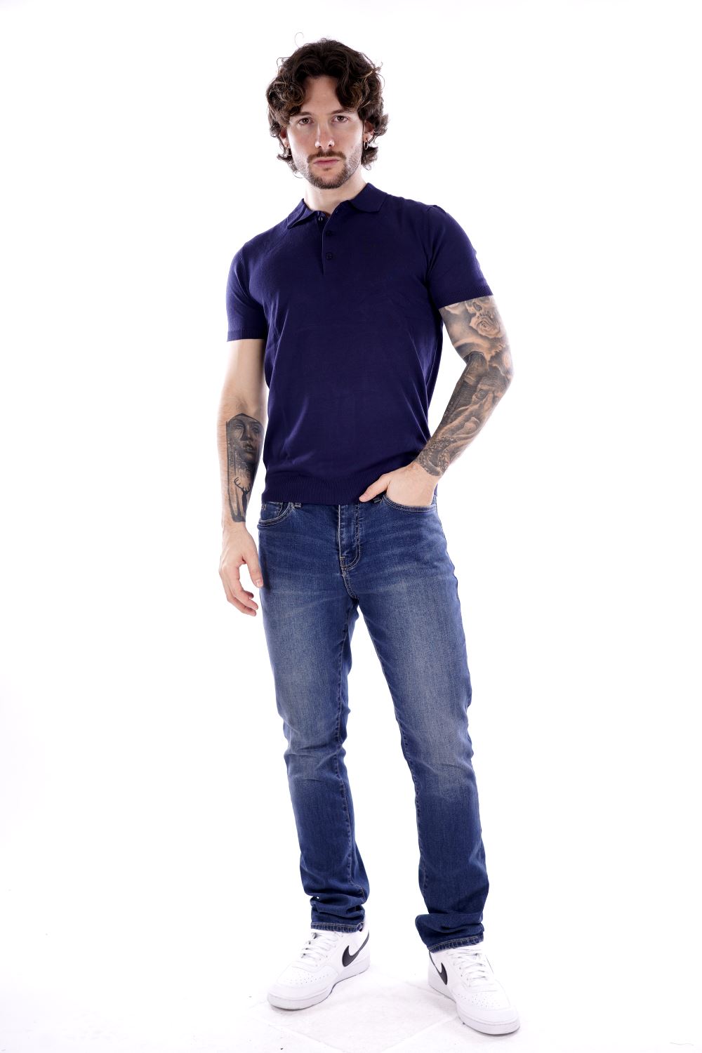 Polo GIANNI LUPO da Uomo - blu GL511S-S25BLU