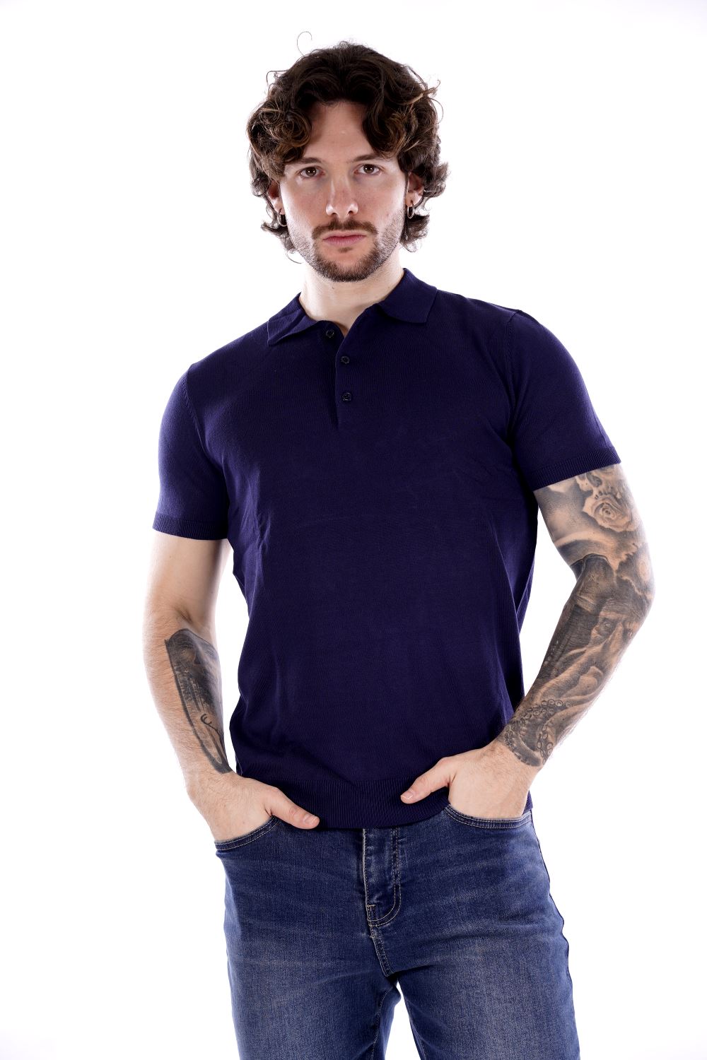 Polo GIANNI LUPO da Uomo - blu GL511S-S25BLU