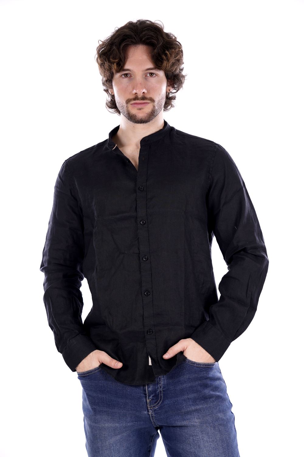 Camicia GIANNI LUPO da Uomo - nero GL7620S-S25BLK