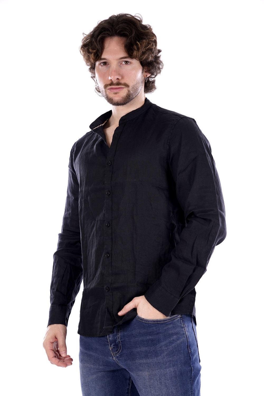 Camicia GIANNI LUPO da Uomo - nero GL7620S-S25BLK