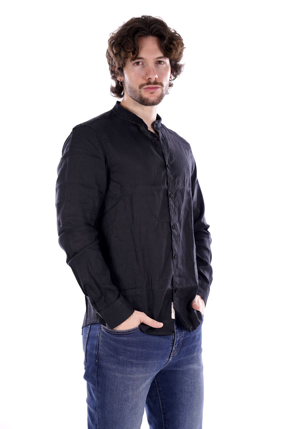 Camicia GIANNI LUPO da Uomo - nero GL7620S-S25BLK