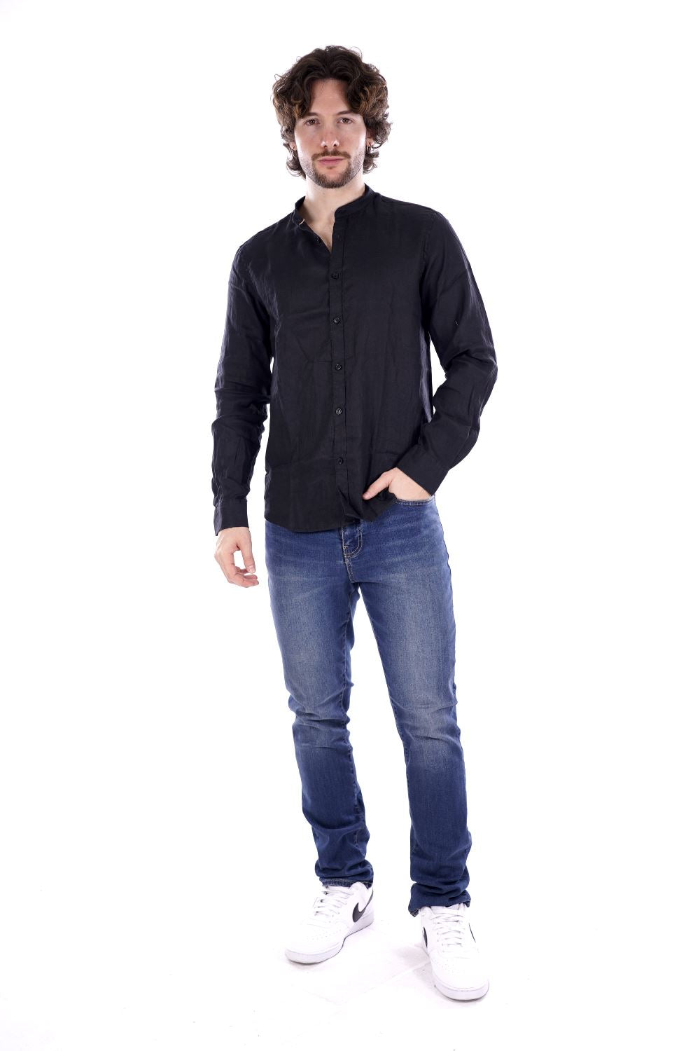Camicia GIANNI LUPO da Uomo - nero GL7620S-S25BLK