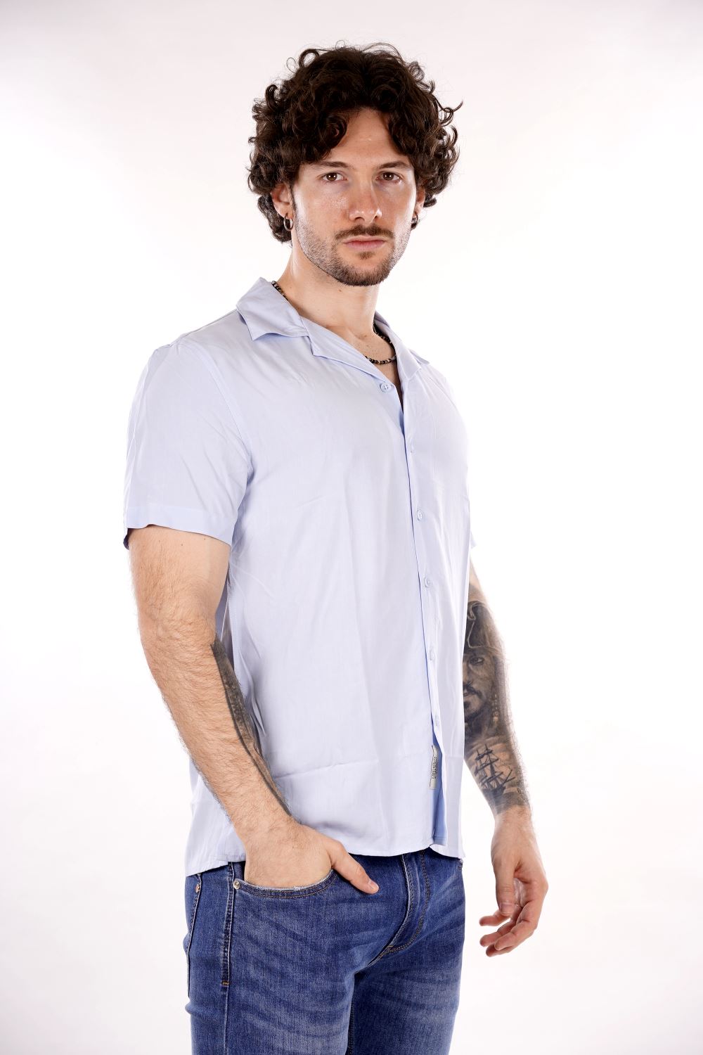 Camicia GIANNI LUPO da Uomo - blu GL7678SCELESTE