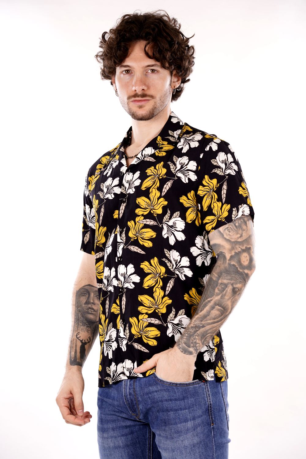 Camicia GIANNI LUPO da Uomo - nero GL7802SFIORI