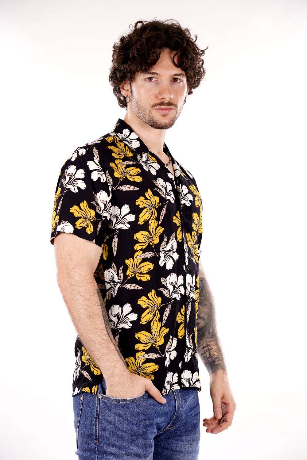 Camicia GIANNI LUPO da Uomo - nero GL7802SFIORI