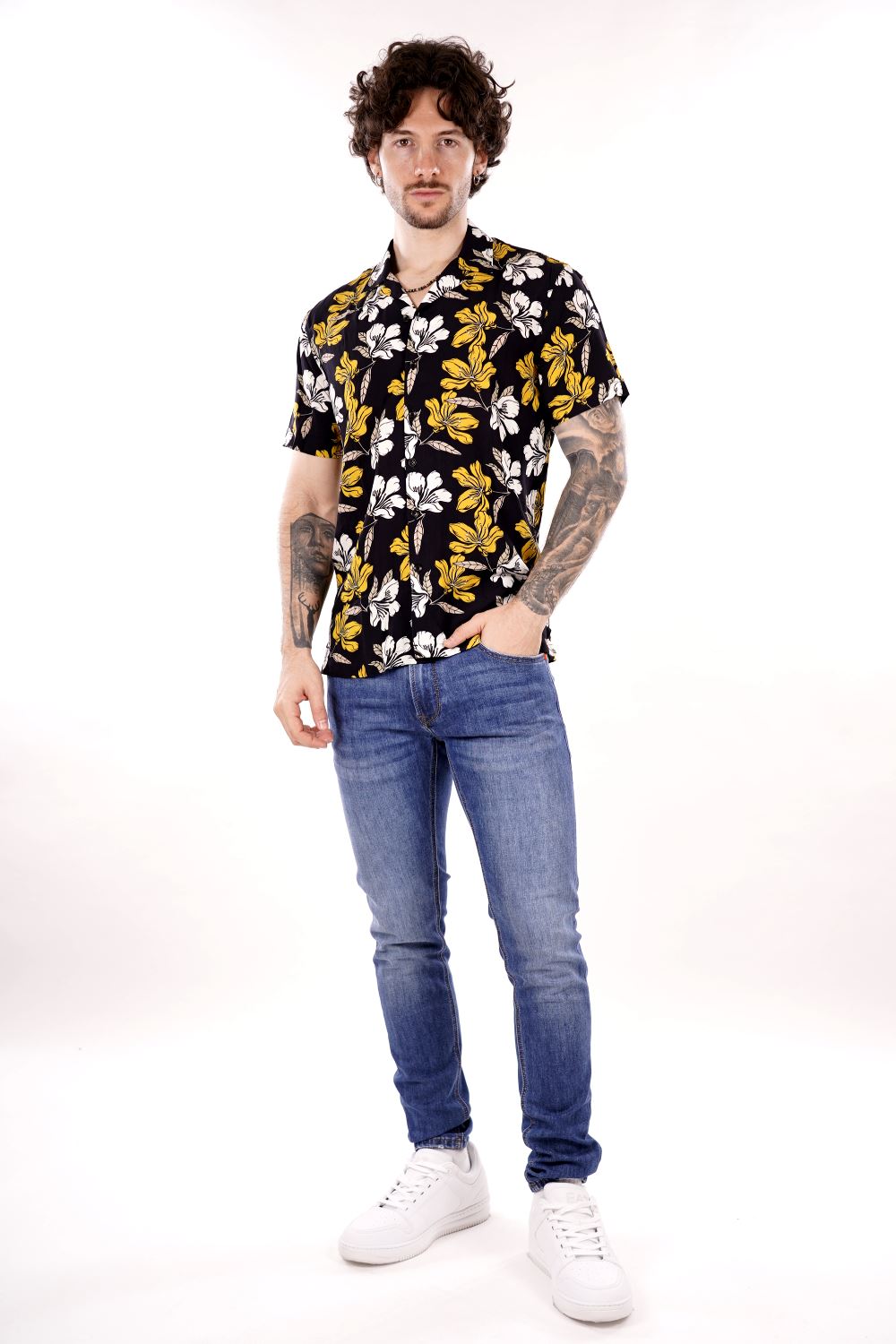 Camicia GIANNI LUPO da Uomo - nero GL7802SFIORI
