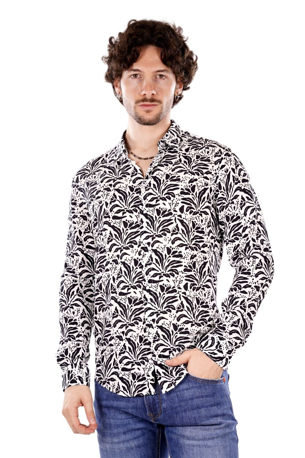 Camicia GIANNI LUPO da Uomo - nero GL7804SWHTBLK