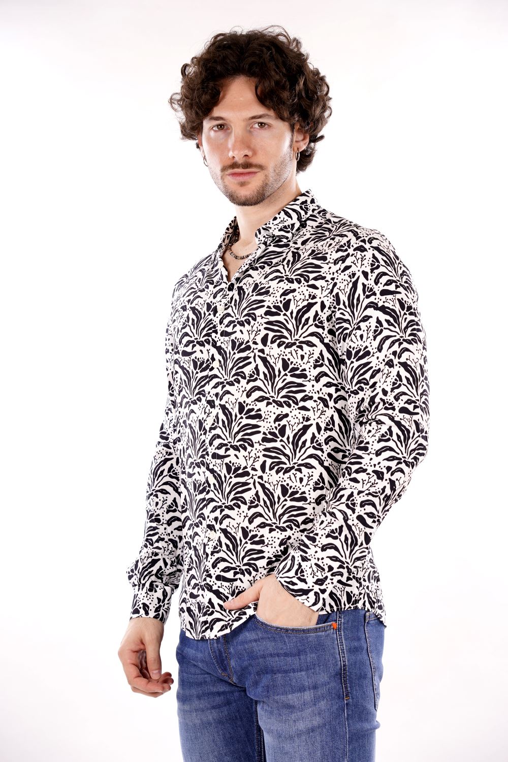 Camicia GIANNI LUPO da Uomo - nero GL7804SWHTBLK