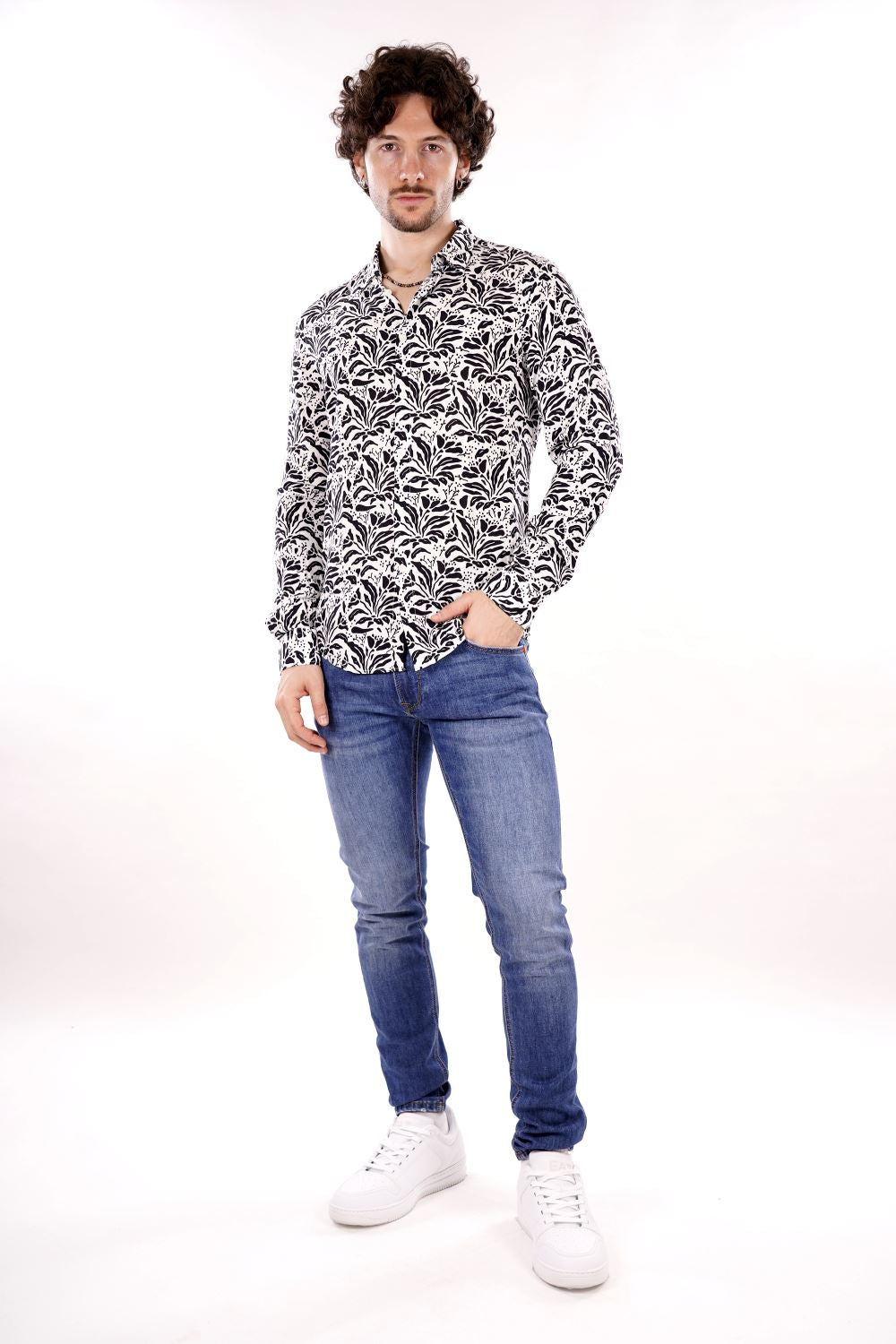Camicia GIANNI LUPO da Uomo - nero GL7804SWHTBLK