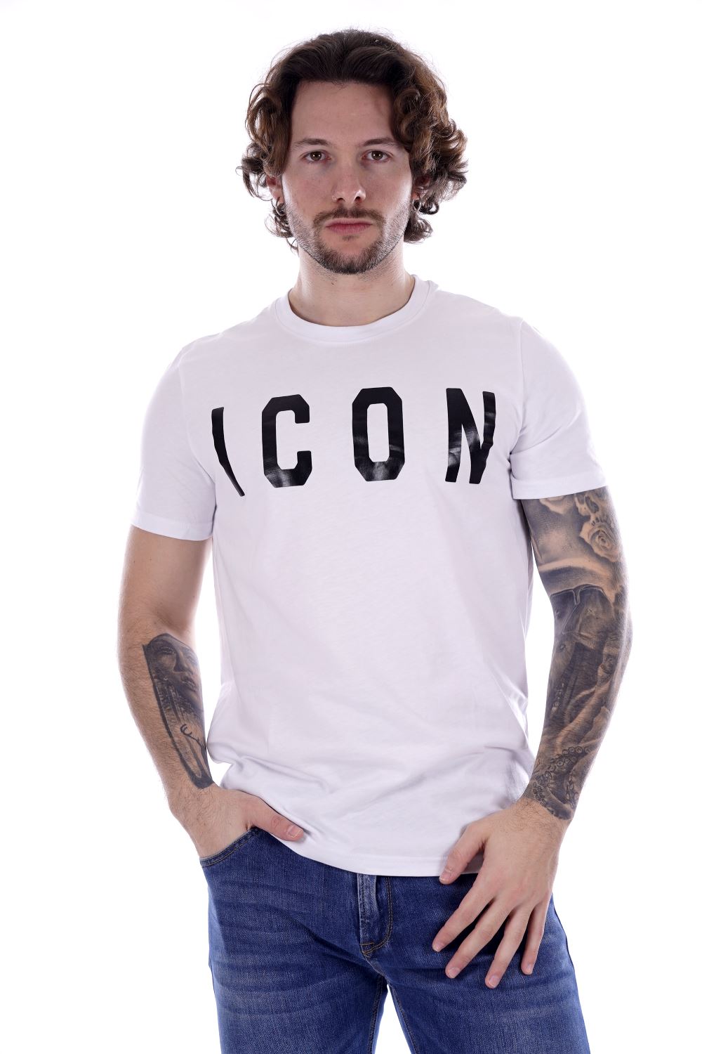 T-shirt ICON da Uomo - bianco ICUS2S5T021BIANCO