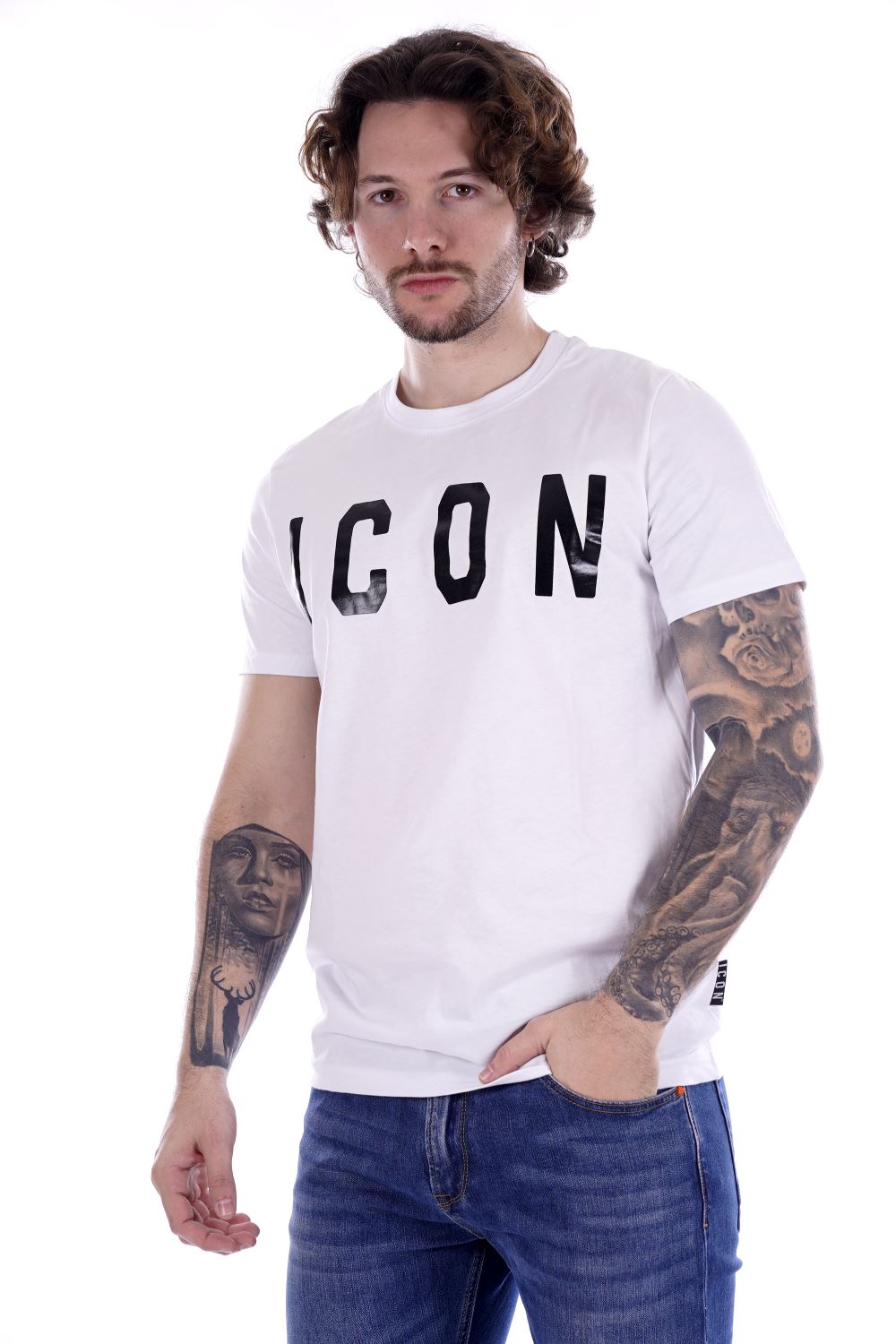 T-shirt ICON da Uomo - bianco ICUS2S5T021BIANCO