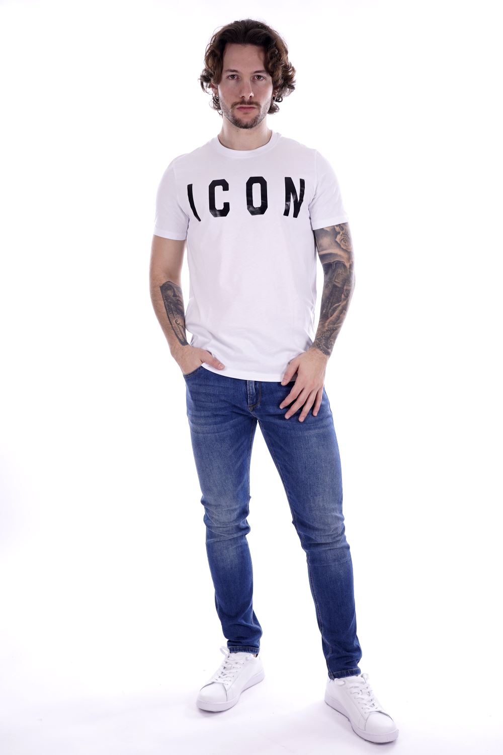 T-shirt ICON da Uomo - bianco ICUS2S5T021BIANCO