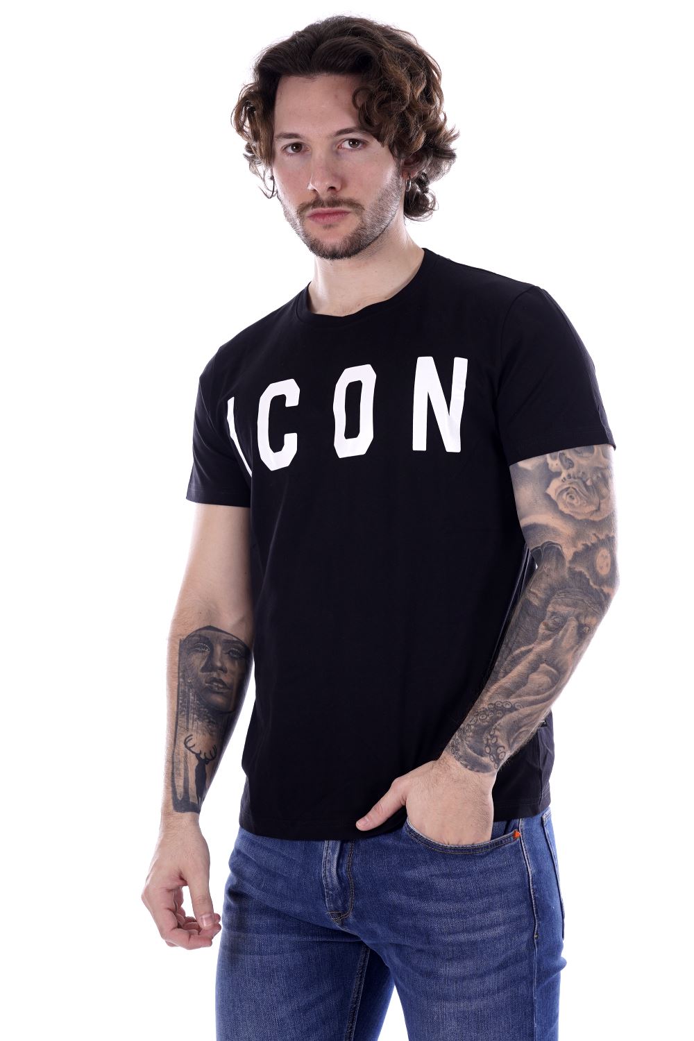 T-shirt ICON da Uomo - nero ICUS2S5T021NERO