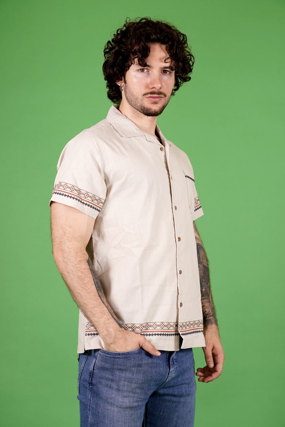 Camicia INDICODE da Uomo - beige 20520906