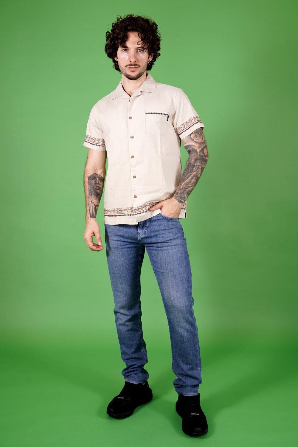 Camicia INDICODE da Uomo - beige 20520906