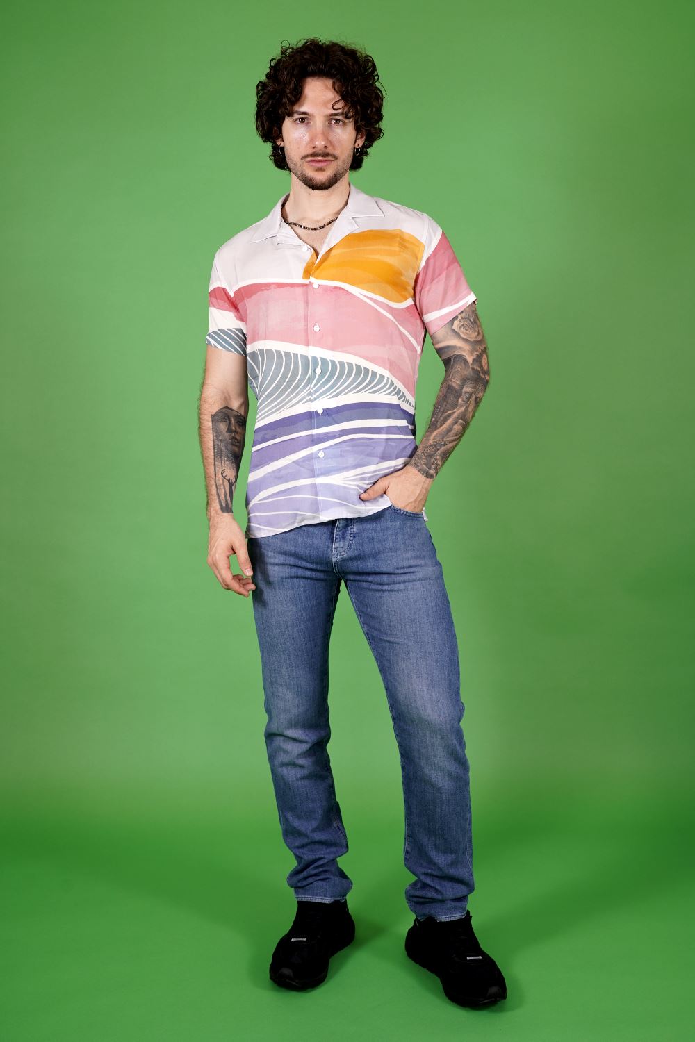 Camicia INDICODE da Uomo - beige 20573MULTICOLOR