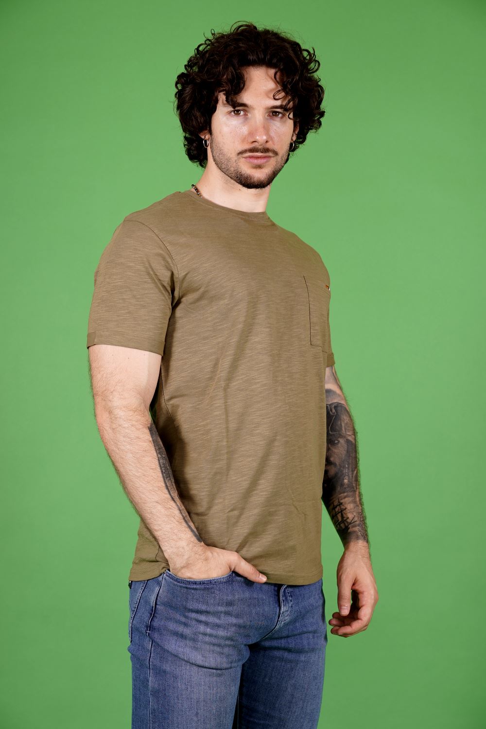T-shirt INDICODE da Uomo - verde 41104617