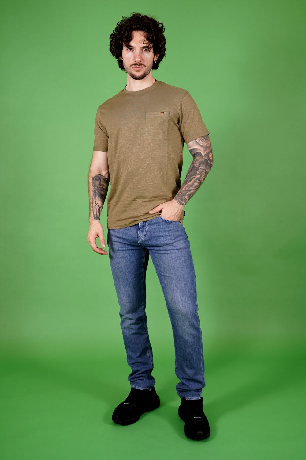 T-shirt INDICODE da Uomo - verde 41104617