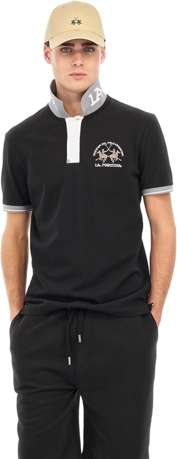 Polo LA MARTINA da Uomo - nero MAP005PK001999