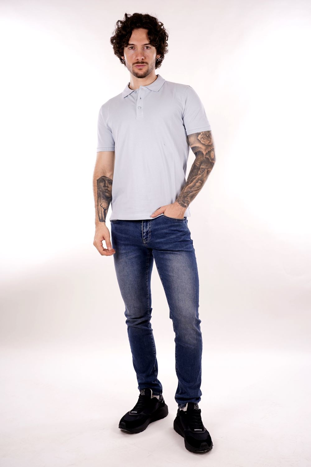 Polo MARK UP da Uomo - blu MK11001CELESTE