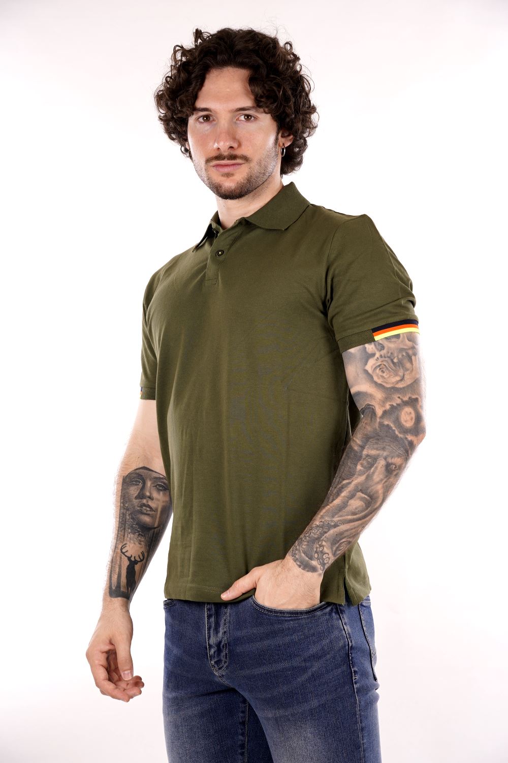 Polo MARK UP da Uomo - verde MK891022MILITARE