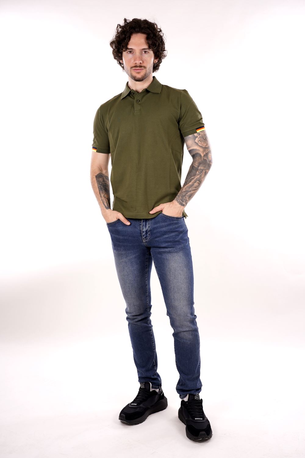 Polo MARK UP da Uomo - verde MK891022MILITARE