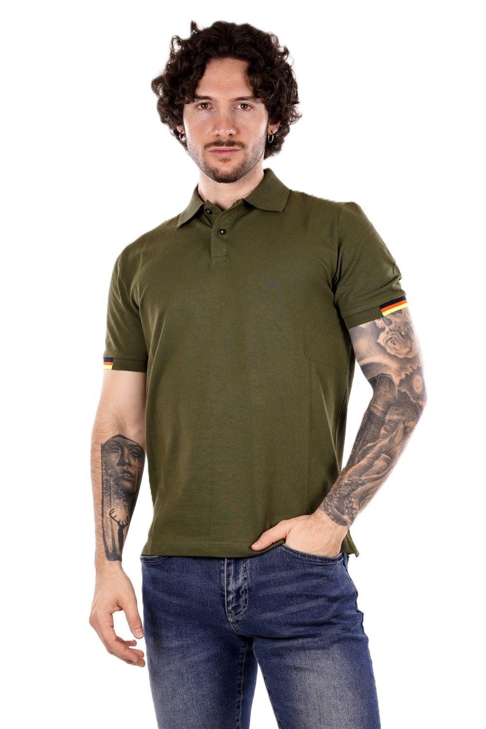 Polo MARK UP da Uomo - verde MK891022MILITARE