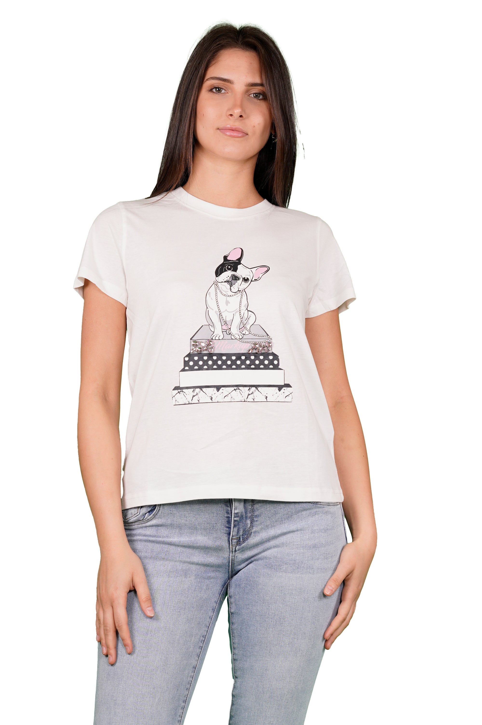 T-shirt MARK UP da Donna - bianco MW861019WHT
