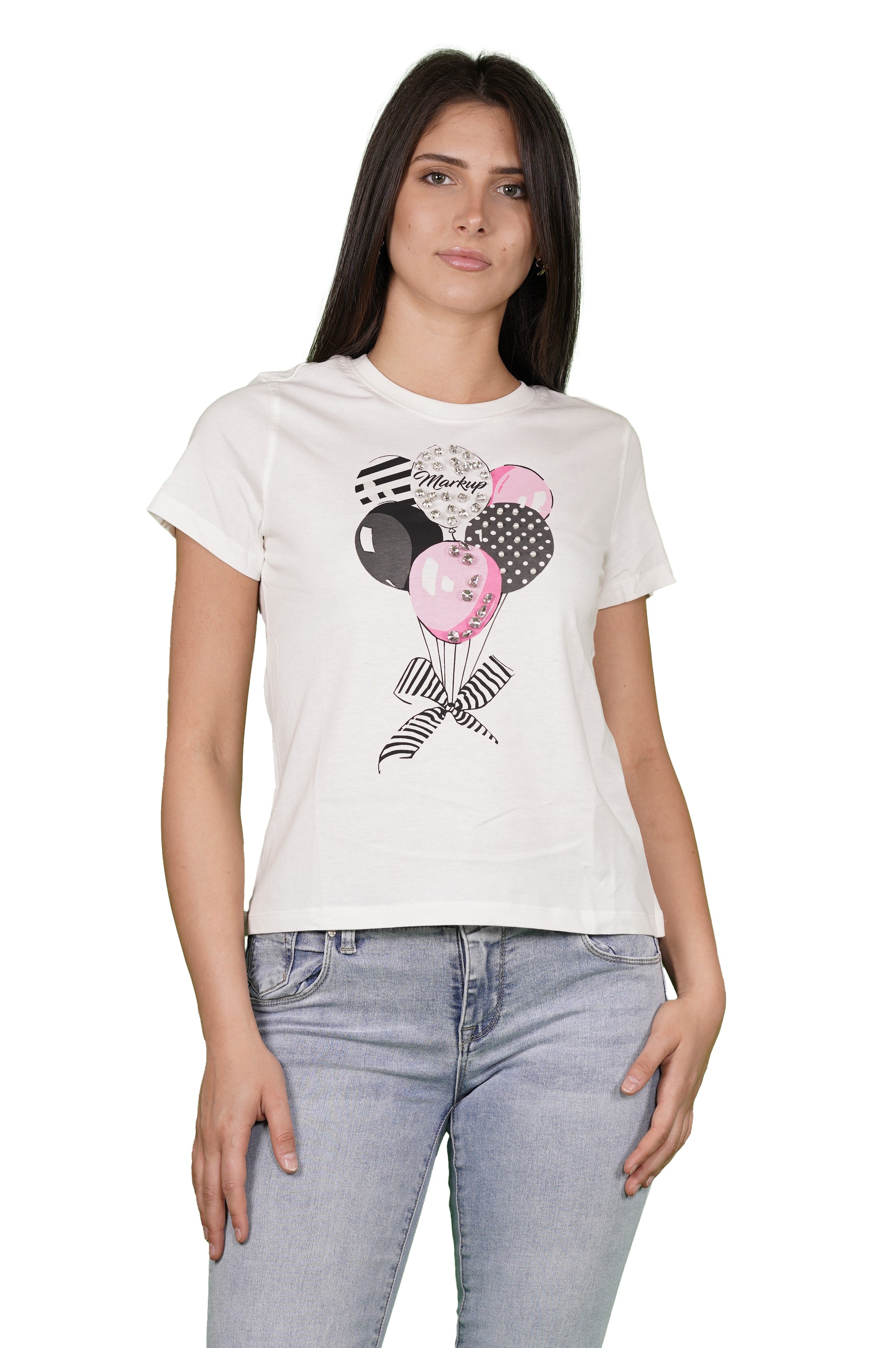 T-shirt MARK UP da Donna - bianco MW861022WHT