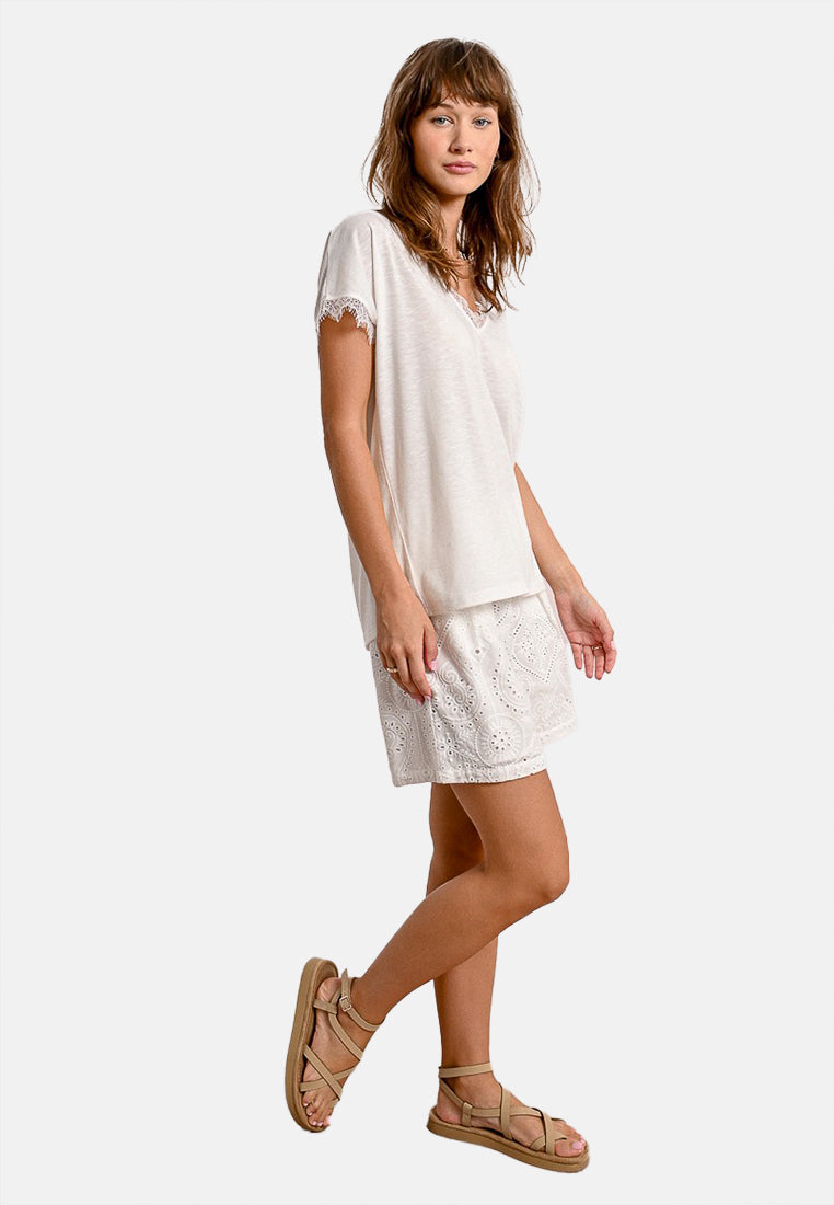 T-shirt MOLLY BRACKEN da Donna - bianco E1736DPWHT