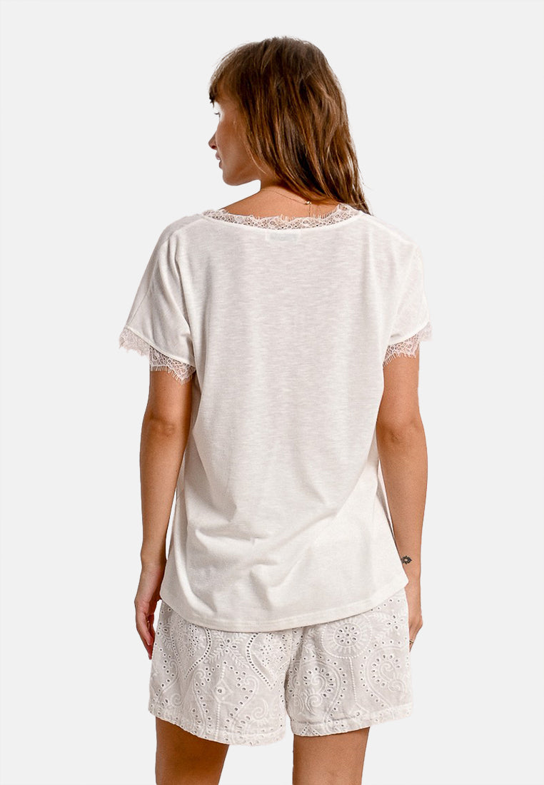 T-shirt MOLLY BRACKEN da Donna - bianco E1736DPWHT