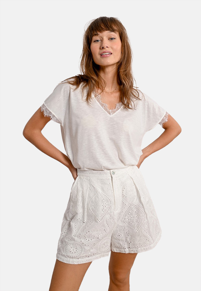 T-shirt MOLLY BRACKEN da Donna - bianco E1736DPWHT