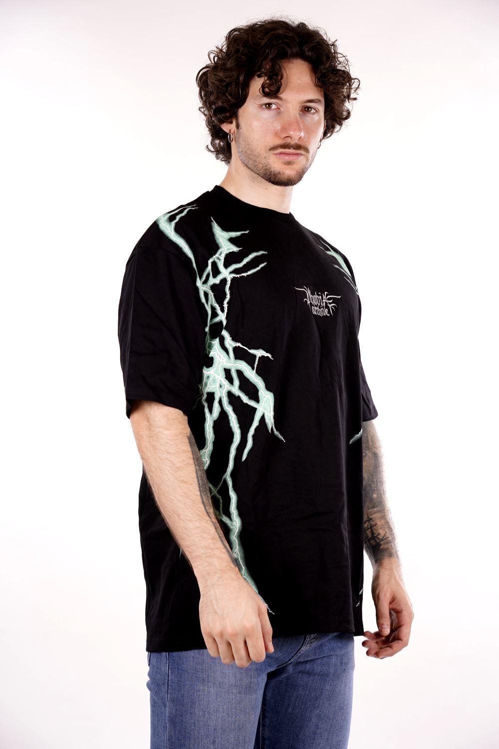 T-shirt PHOBIA da Uomo - nero PH00809GREENLATERAL