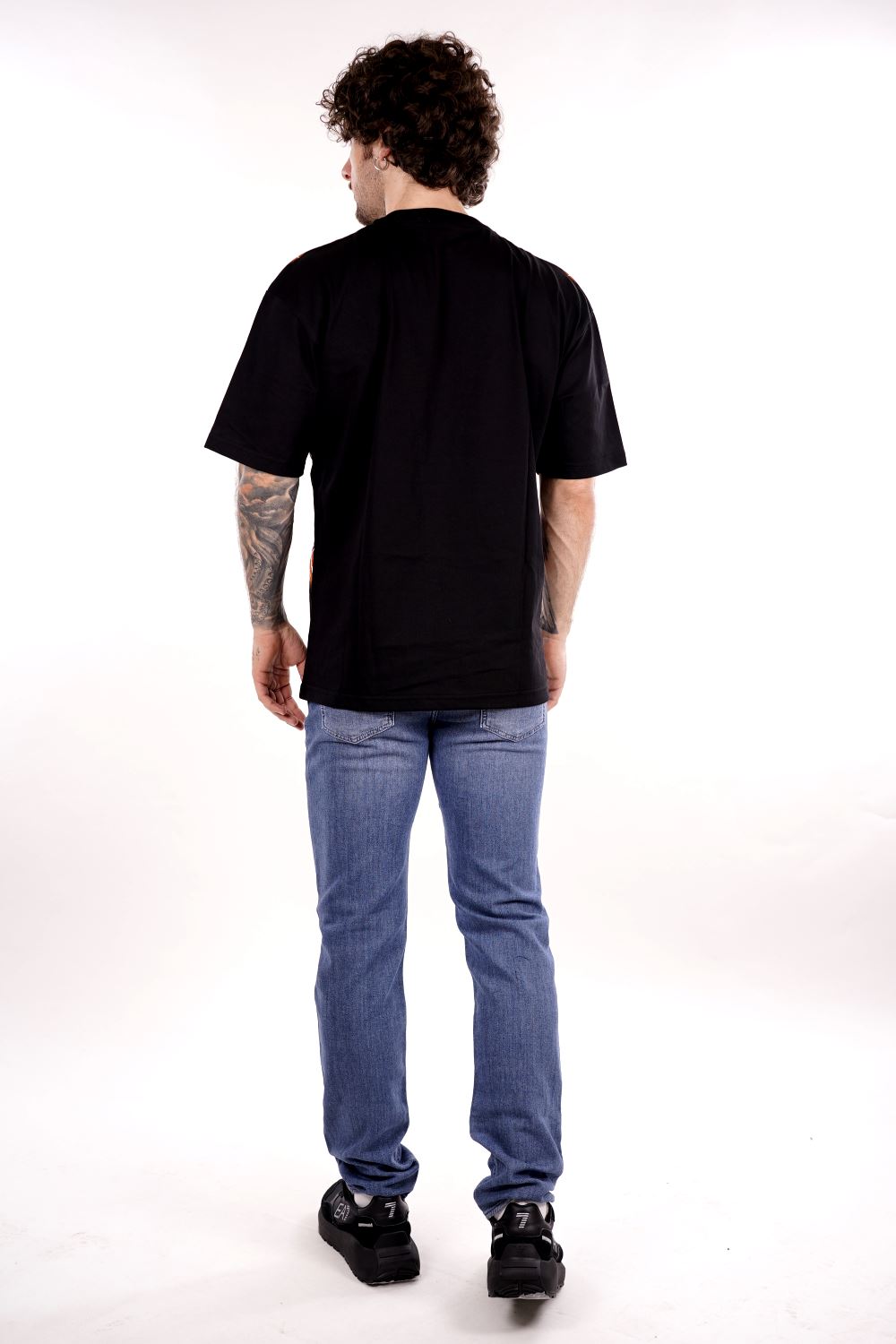 T-shirt PHOBIA da Uomo - nero PH00811ORANGELAT
