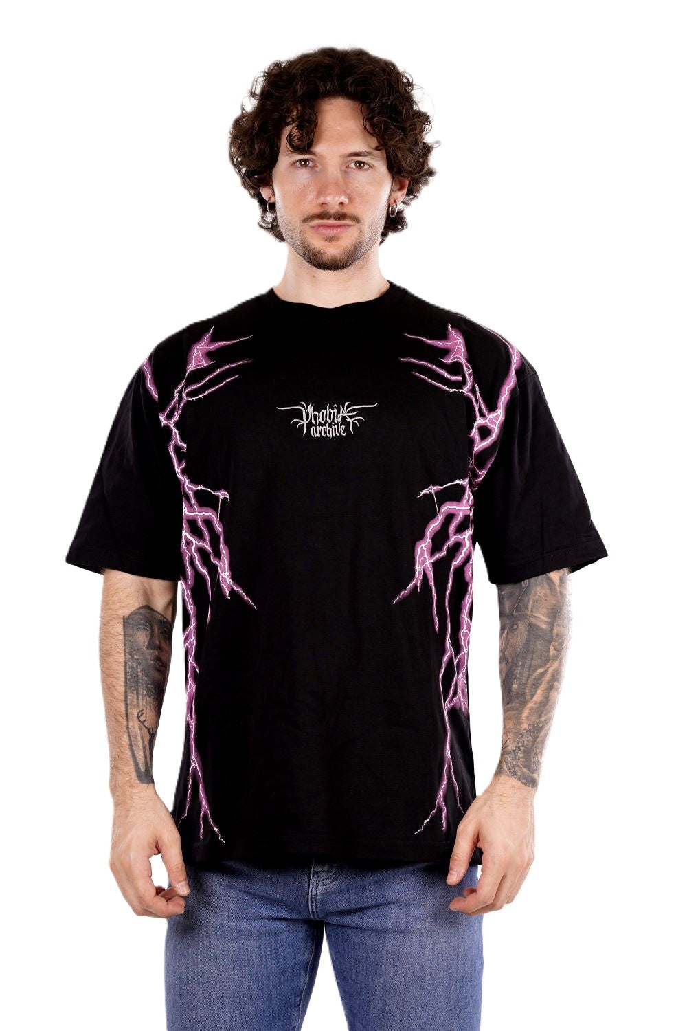 T-shirt PHOBIA da Uomo - nero PH00813PINKLAT