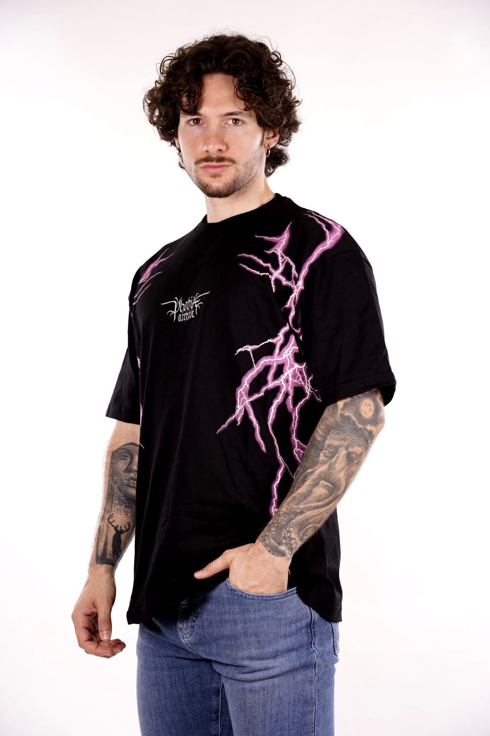 T-shirt PHOBIA da Uomo - nero PH00813PINKLAT