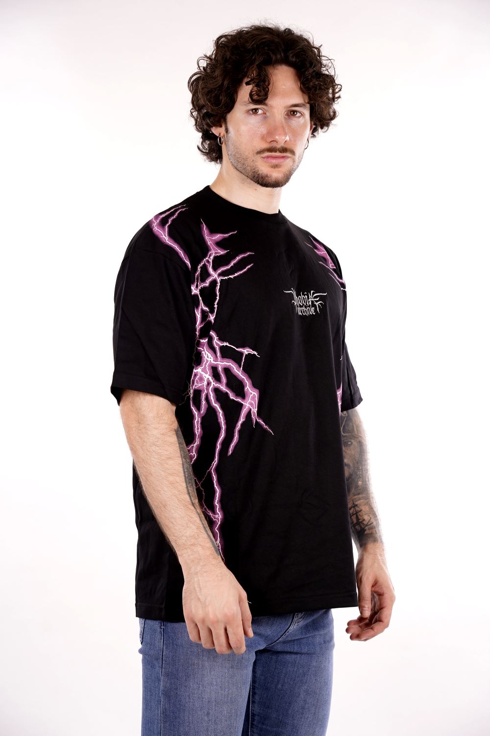T-shirt PHOBIA da Uomo - nero PH00813PINKLAT