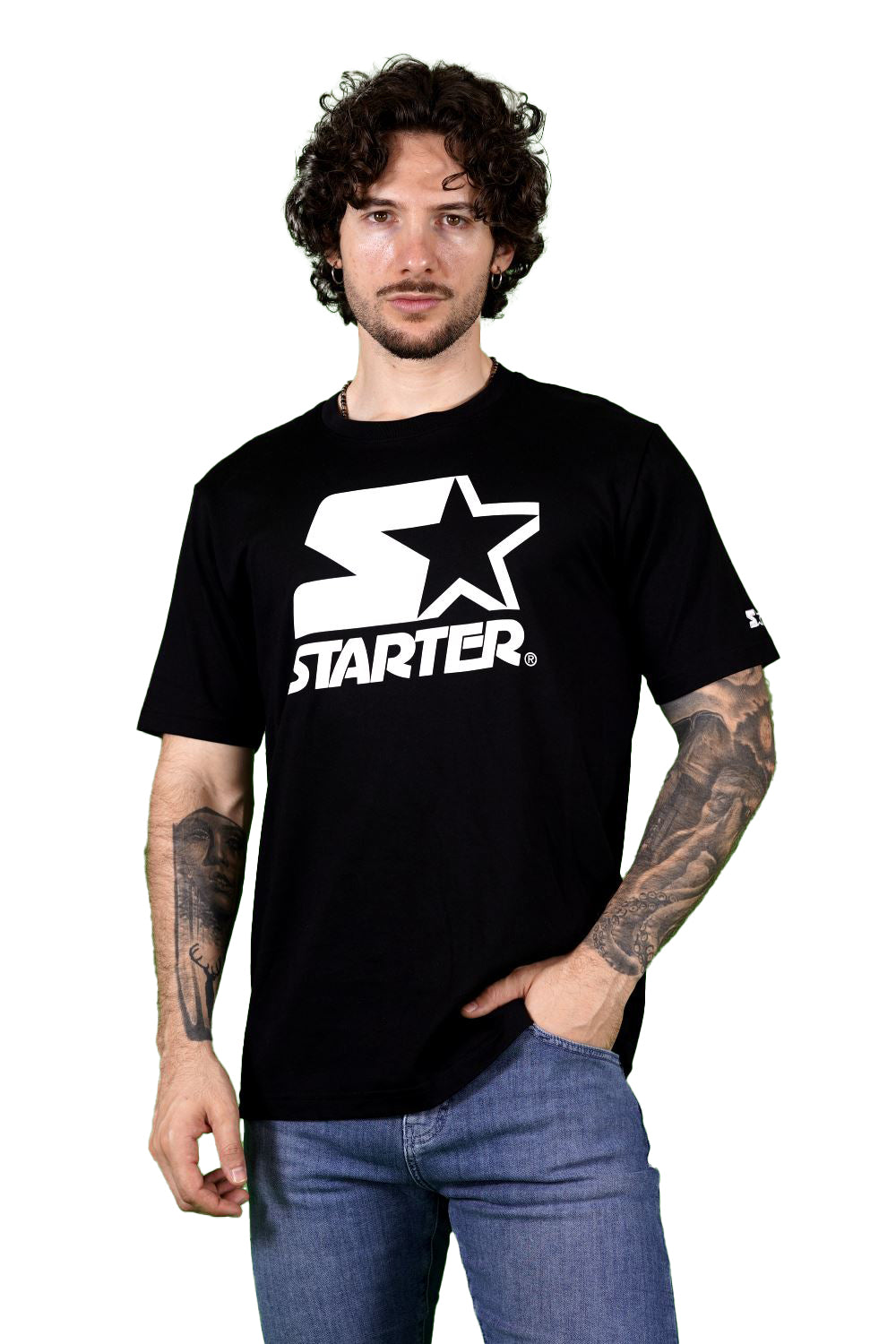 T-shirt STARTER da Uomo - nero 74307BLK