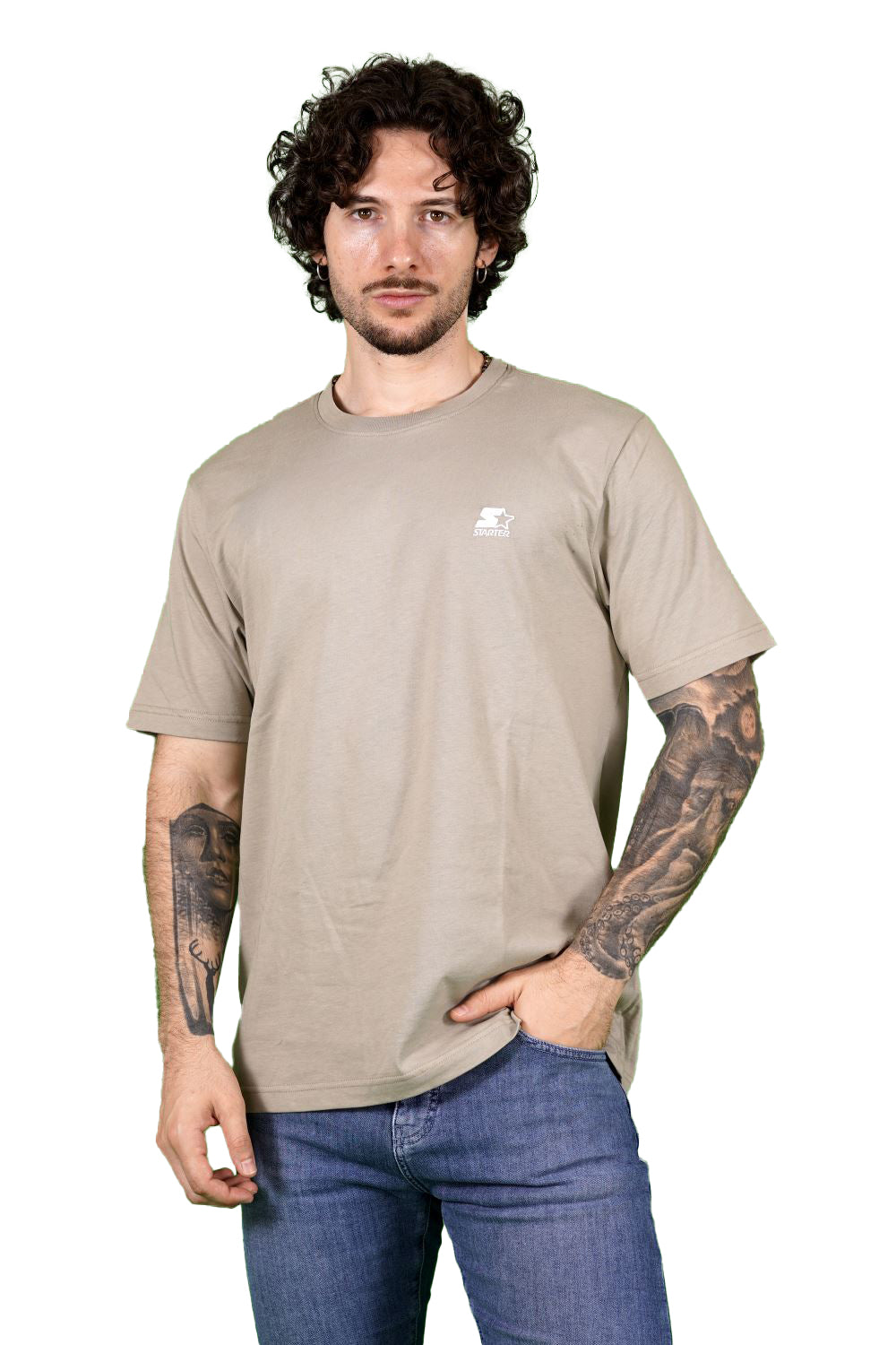 T-shirt STARTER da Uomo - bianco 74321CREMA