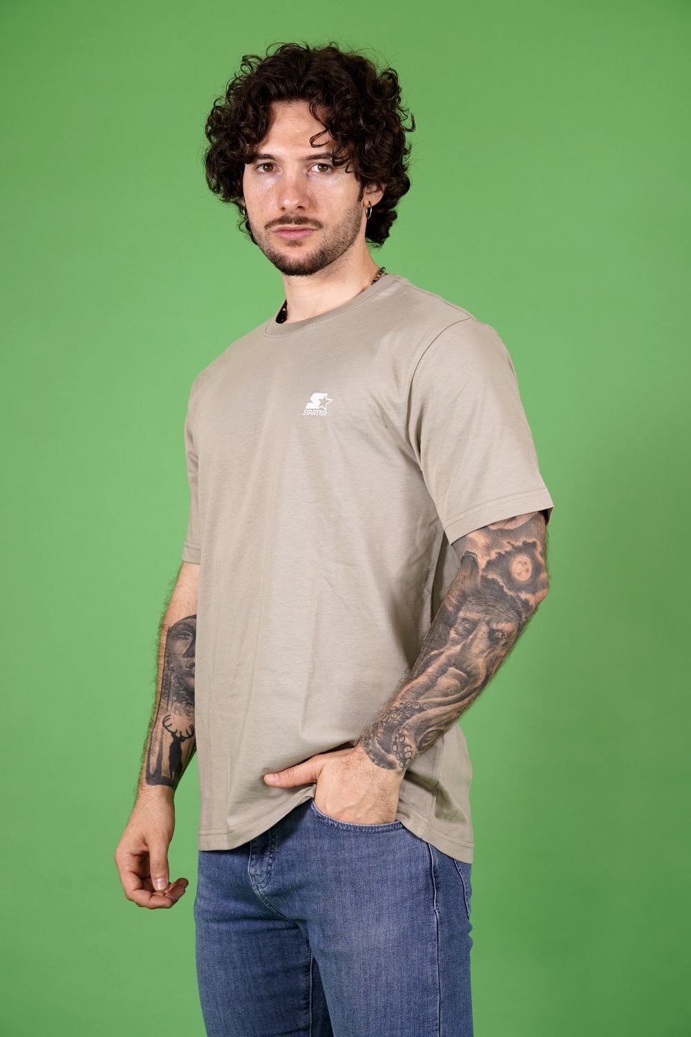 T-shirt STARTER da Uomo - bianco 74321CREMA
