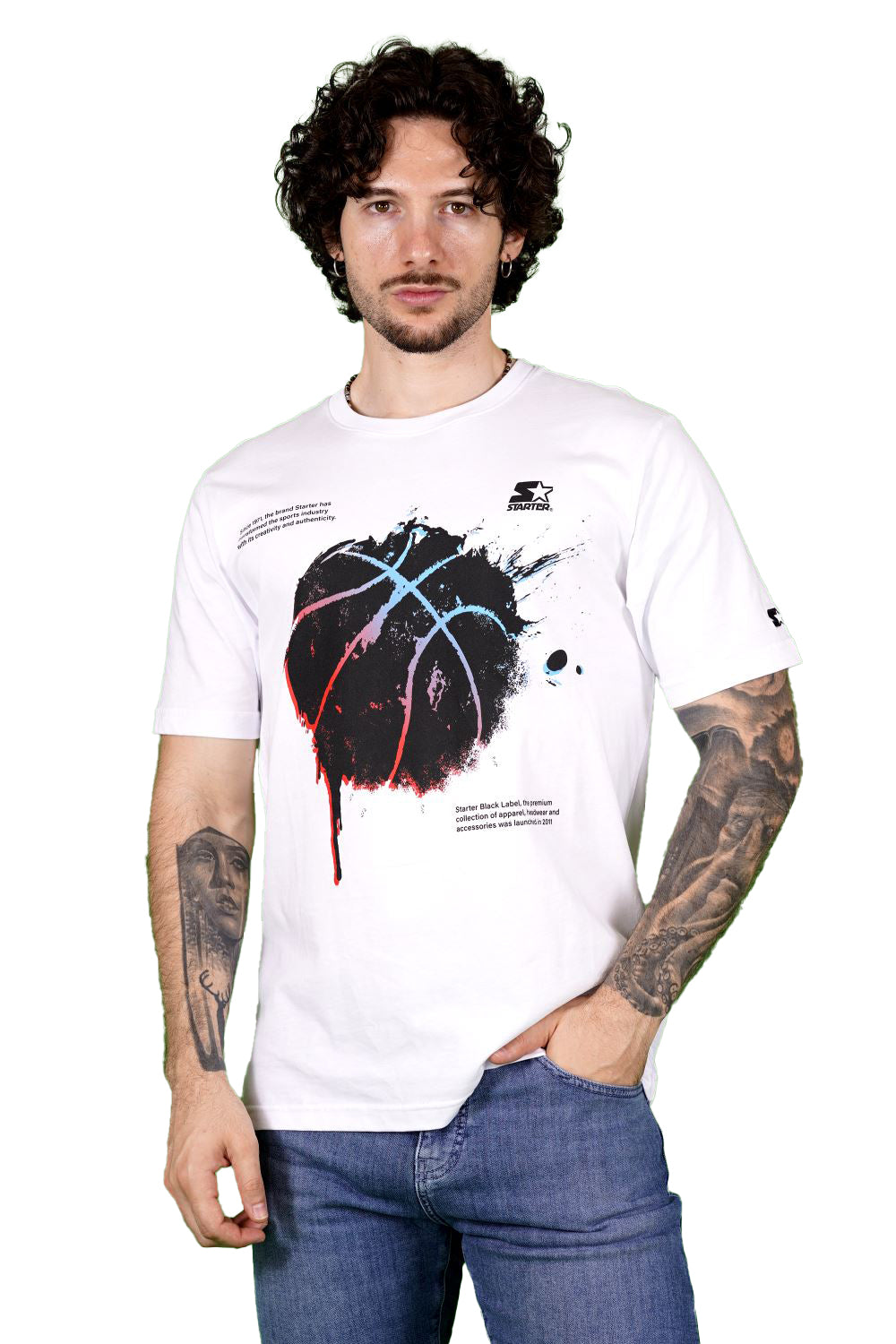 T-shirt STARTER da Uomo - bianco 74393WHT