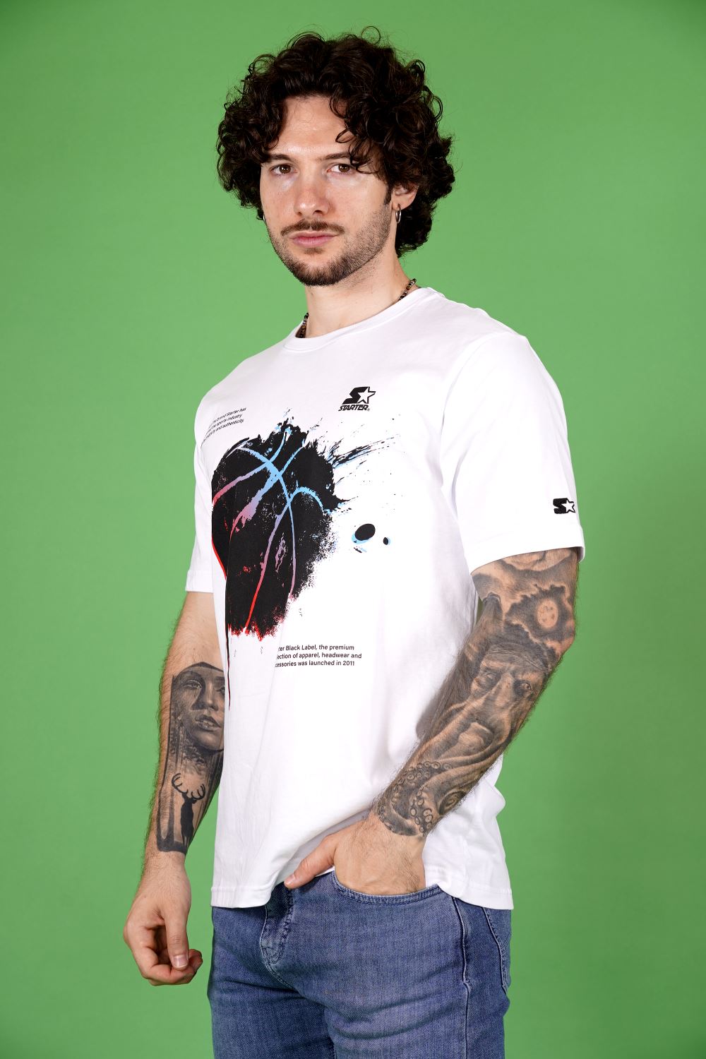 T-shirt STARTER da Uomo - bianco 74393WHT