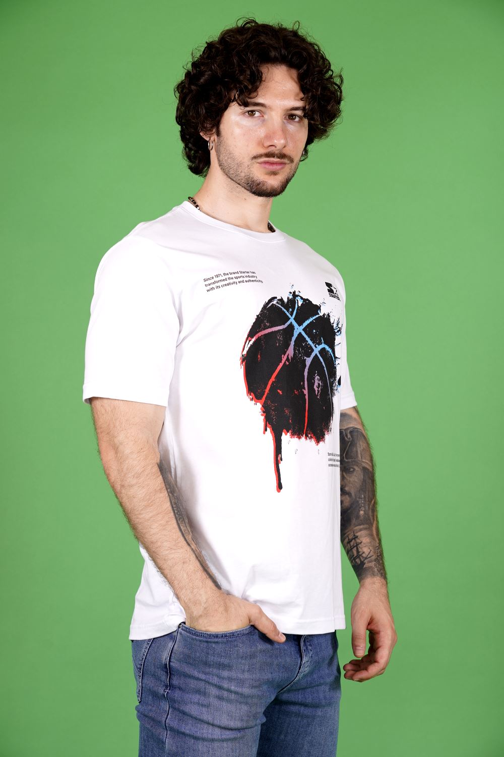 T-shirt STARTER da Uomo - bianco 74393WHT
