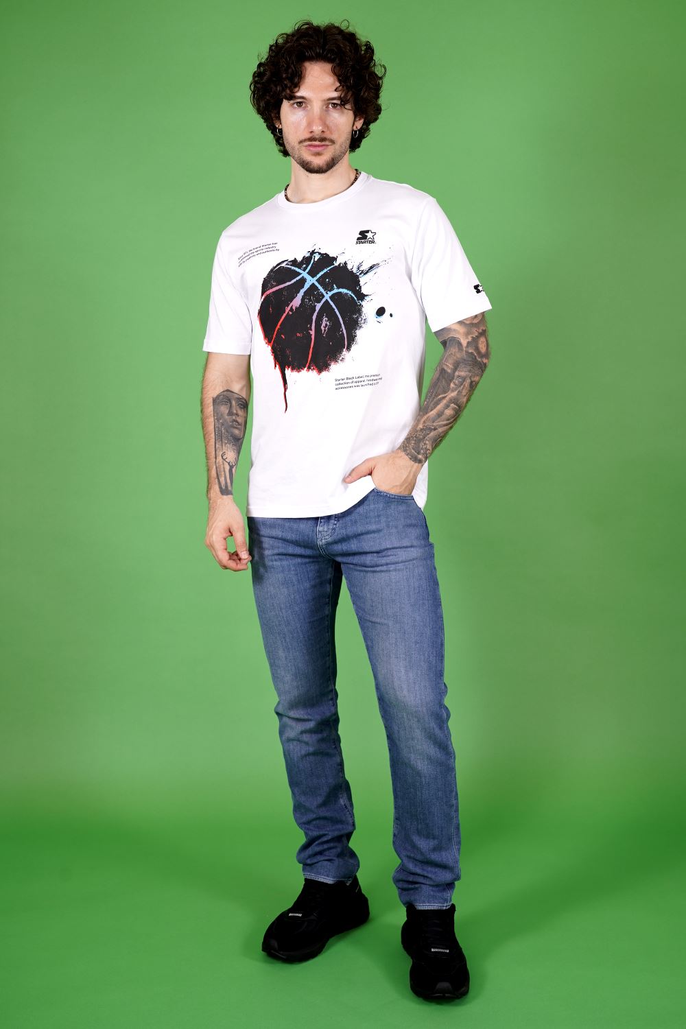 T-shirt STARTER da Uomo - bianco 74393WHT