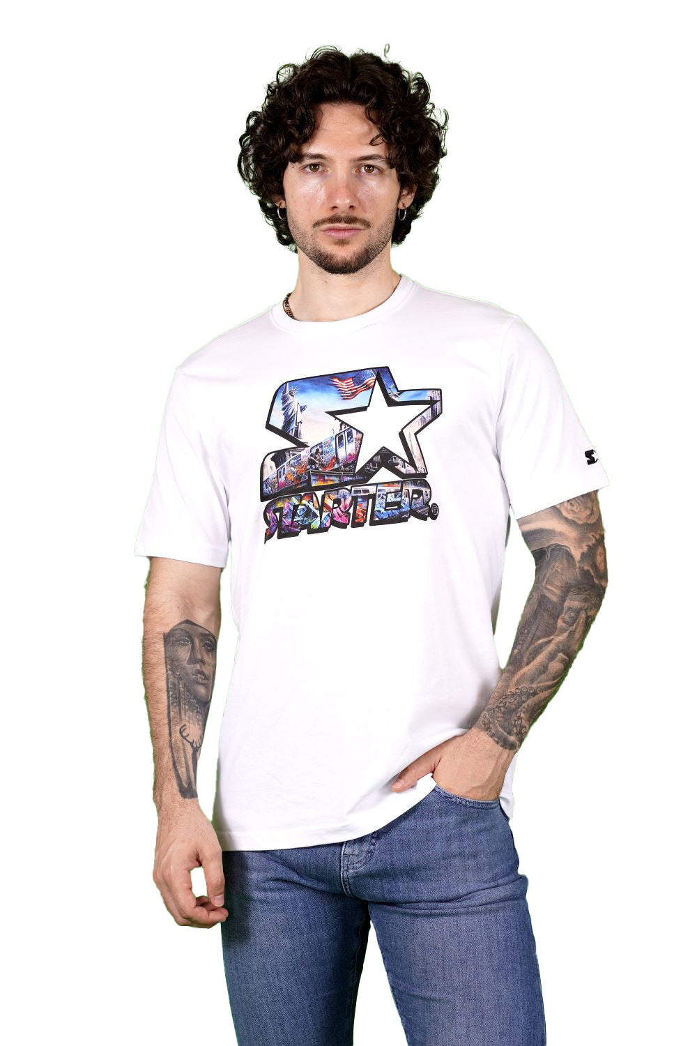 T-shirt STARTER da Uomo - bianco 74398WHT