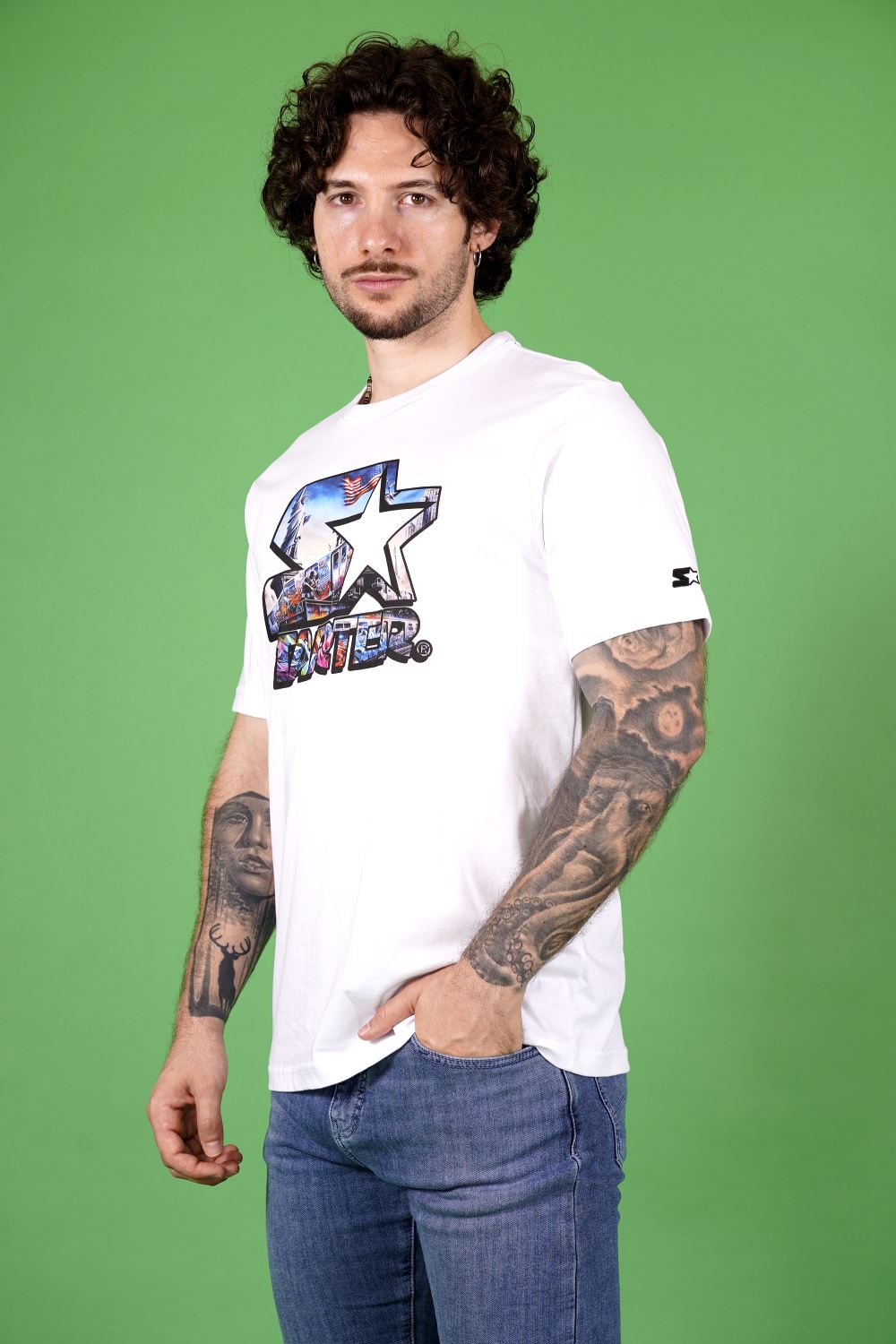 T-shirt STARTER da Uomo - bianco 74398WHT