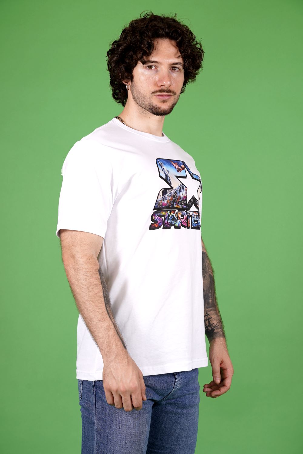 T-shirt STARTER da Uomo - bianco 74398WHT