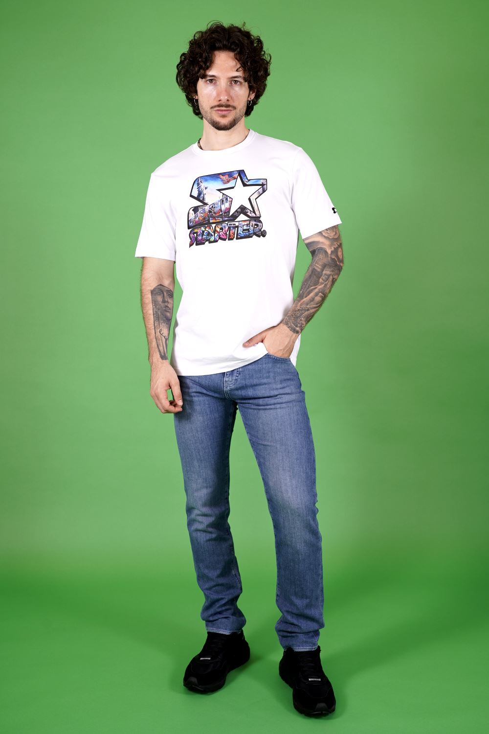 T-shirt STARTER da Uomo - bianco 74398WHT