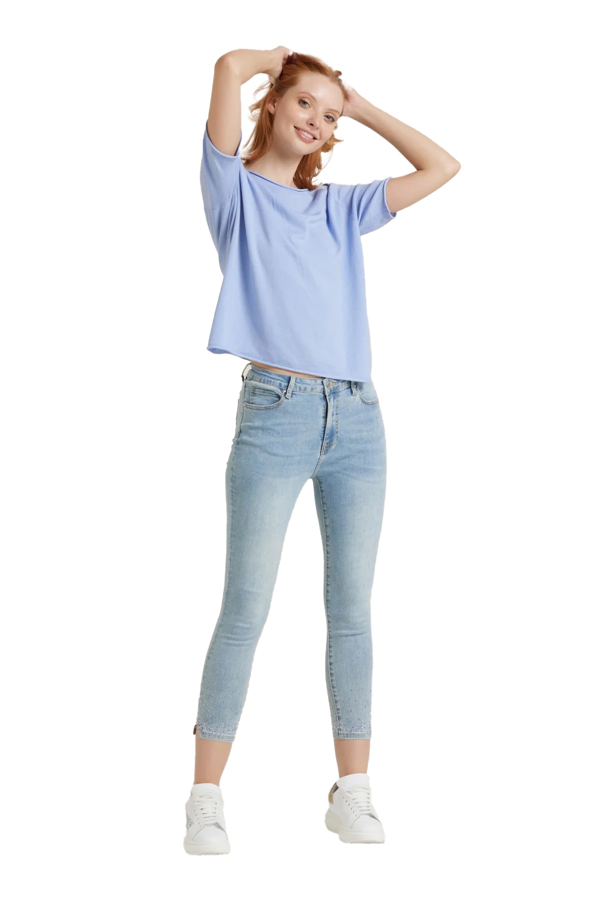 Pantalone TAKE TWO da Donna - blu DKE8238CHIARO
